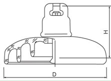 LXWP-300耐污型悬式玻璃绝缘子