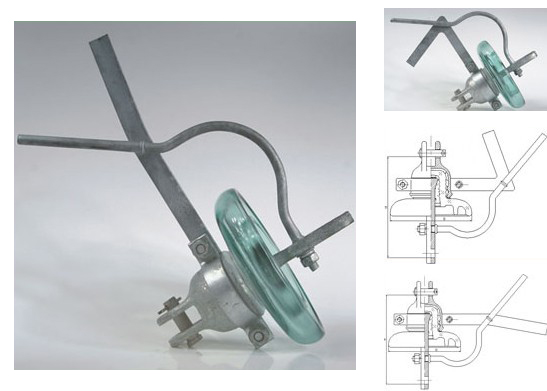 LXDP-70/100地线型盘形悬式玻璃绝缘子