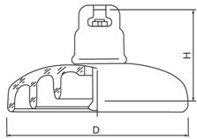 LXP-40标准型盘形悬式玻璃绝缘子
