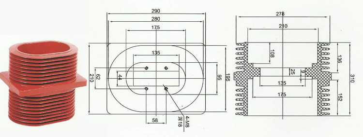 TG-24Q/175X255环氧树脂穿墙套管