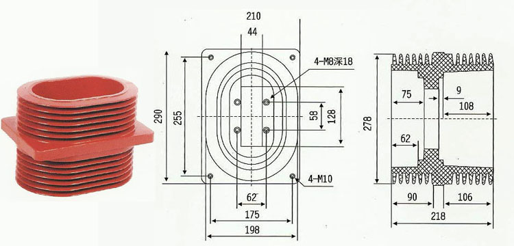 TG-24Q/175X255环氧树脂穿墙套管